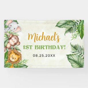 Banderoles Safari Wild Un Anniversaire