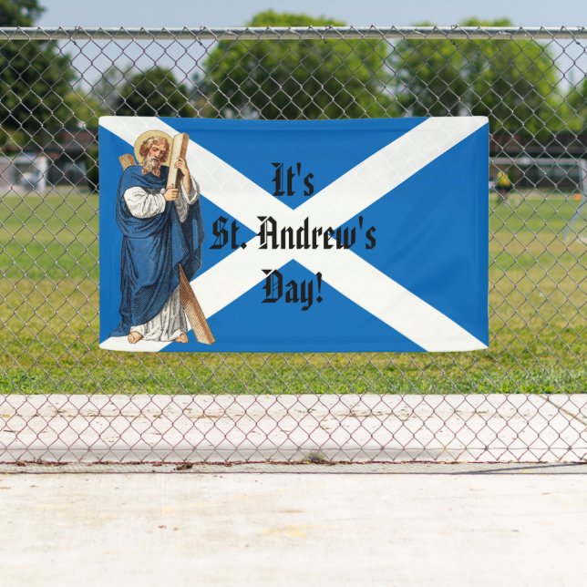 Banderoles Saint André l'Apôtre et le drapeau de l'Ecosse (En situation)