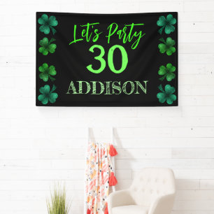 Banderoles Saint Patrick Day Anniversaire Faisons shamrock