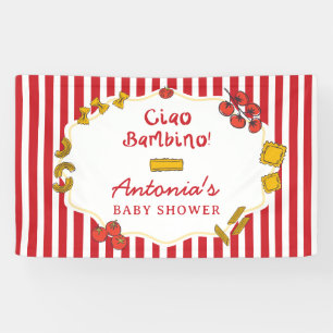 Banderoles Salut de Baby Shower Italien Pâtes Ciao Bambino