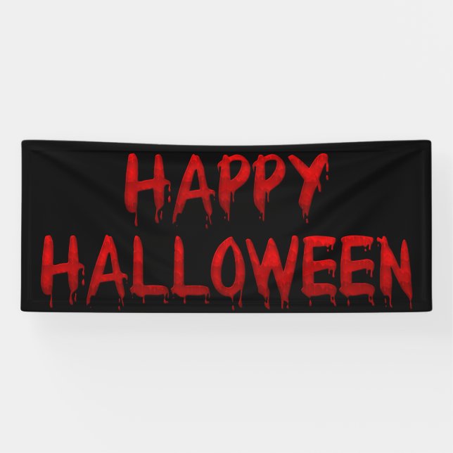 Banderoles Sang heureux d'égoutture de Halloween (Horizontal)