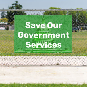 Banderoles Sauver nos services gouvernementaux