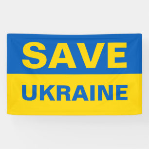 Banderoles Sauvez le drapeau ukrainien