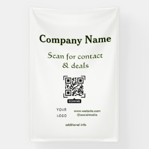 Banderoles scanner le QR pour le nom de l'entreprise du site