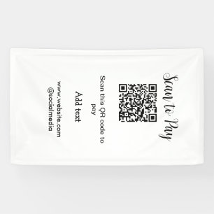 Banderoles Scanner pour payer scanner le code QR ajouter les