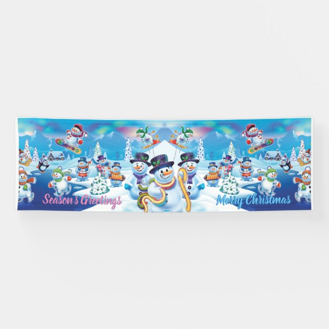 Banderoles Scène des neiges géantes 2,5' x 8' (Horizontal)