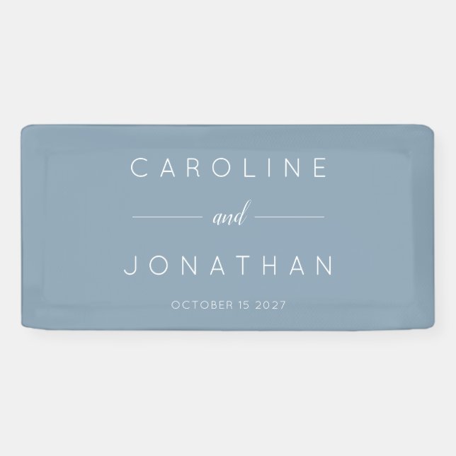 Banderoles Script minimaliste moderne Mariage personnalisé Du (Horizontal)