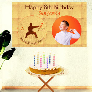 Banderoles Script moderne Karate Arts martiaux Anniversaire d