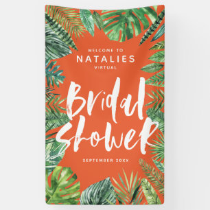 Banderoles Scripts de feuilles de palme tropicales douches nu