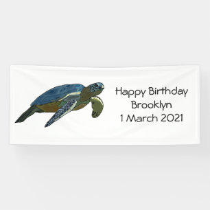 Banderoles Sea turtle cartoon