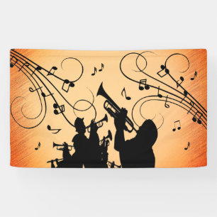 Banderoles Section Trumpet Jazz Musique Orange Rust