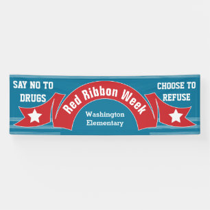 Banderoles Semaine du ruban rouge - École sans drogue