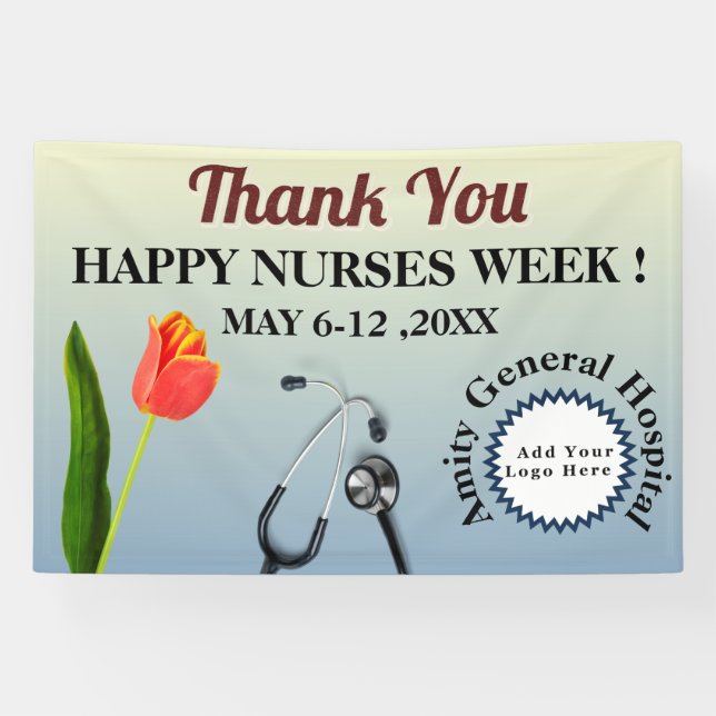 Banderoles Semaine nationale des infirmières Tulip & Logo Mer (Horizontal)