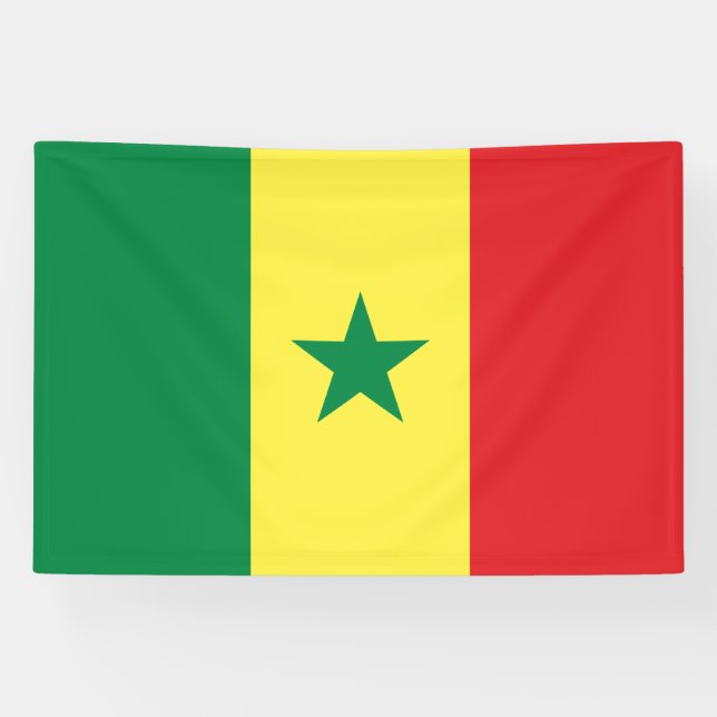 Banderoles Senegal Flag (Horizontal)