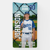 Senior Baseball Team Player Customize Sports Photo