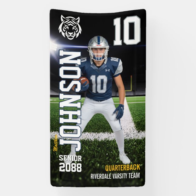 Banderoles Senior Football Homecoming Game Custom Player (Verticale)