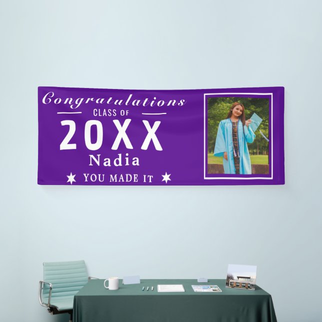 Banderoles Senior Photo Banner - Personalized Class Of Grad (Salon professionnel)
