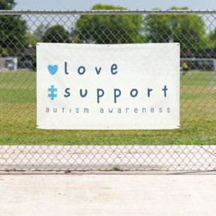 Banderoles sensibilisation sur l'autisme soutien de l'amour B