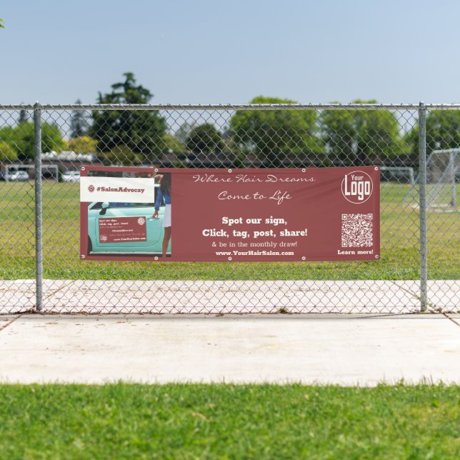 Banderoles Service de défense des cheveux personnalisable en  (En situation)