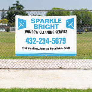 Banderoles Service de nettoyage de fenêtres