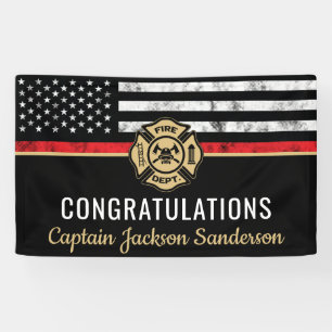 Banderoles Service des pompiers Drapeau de retraite