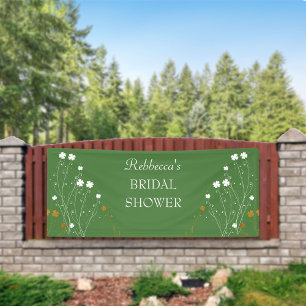 Banderoles Shamrocks fleurs sauvages Vert Blanc Personnalisé 