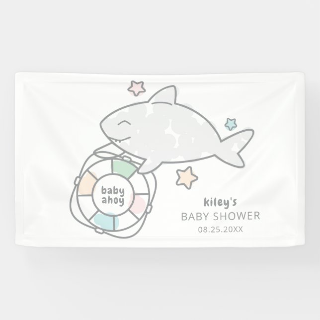 Banderoles Shark Ahoy (Horizontal)