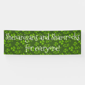Banderoles Shenanigans et Motif Shamrock St Patrick's Day