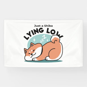 Banderoles Shiba Inu Art : Juste un Shiba Lying Low