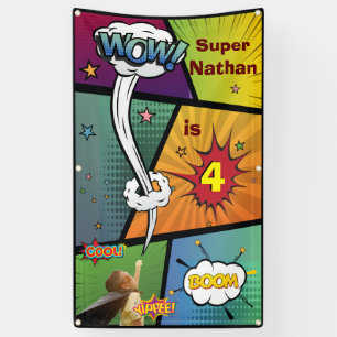 Banderoles Signe de bulle de la hanche Superhero Snazzy
