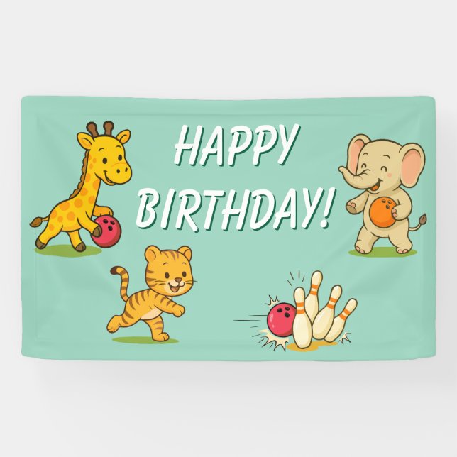 Banderoles Signe de célébration de la partie de bowling à dix (Horizontal)