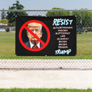 Banderoles Signe politique anti-Trump du démocrate