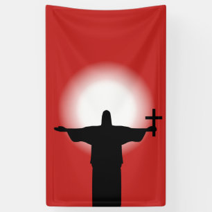 Banderoles Silhouette avec croix
