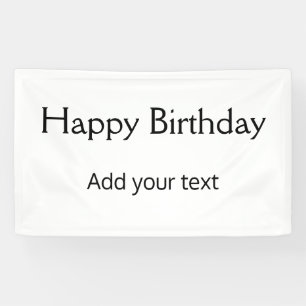 Banderoles simple anniversaire heureux minimum ajouter votre