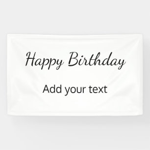 Banderoles simple anniversaire heureux minimum ajouter votre