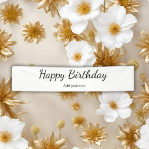 Banderoles simple anniversaire heureux minimum ajouter votre