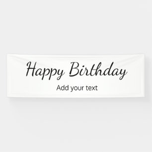 Banderoles simple anniversaire heureux minimum ajouter votre