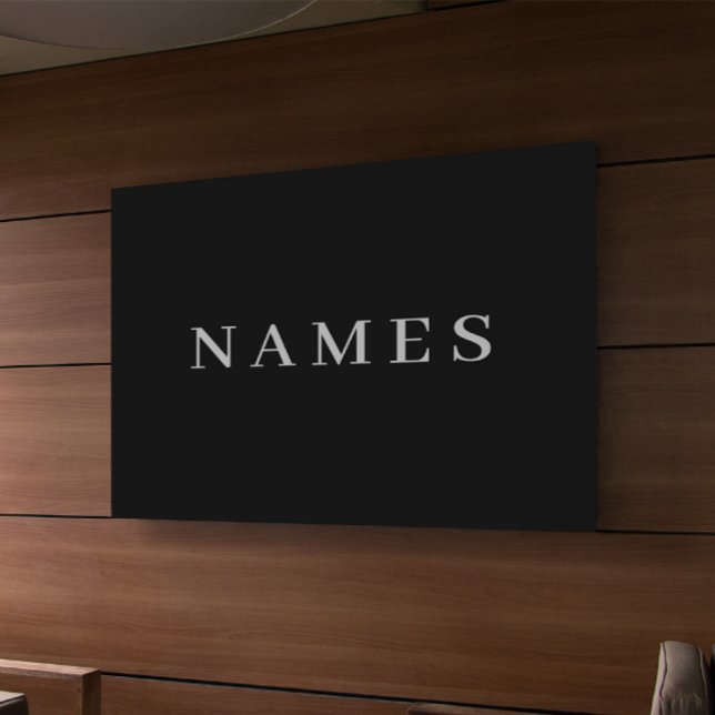 Banderoles Simple Black Custom Ajouter votre nom Élégant (Créateur téléchargé)