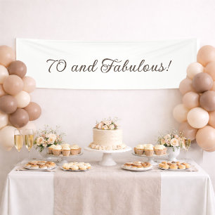 Banderoles Simple Blanc 70 et Fabuleux Anniversaire