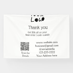Banderoles simple et minimal ajoutez votre logo/votre design