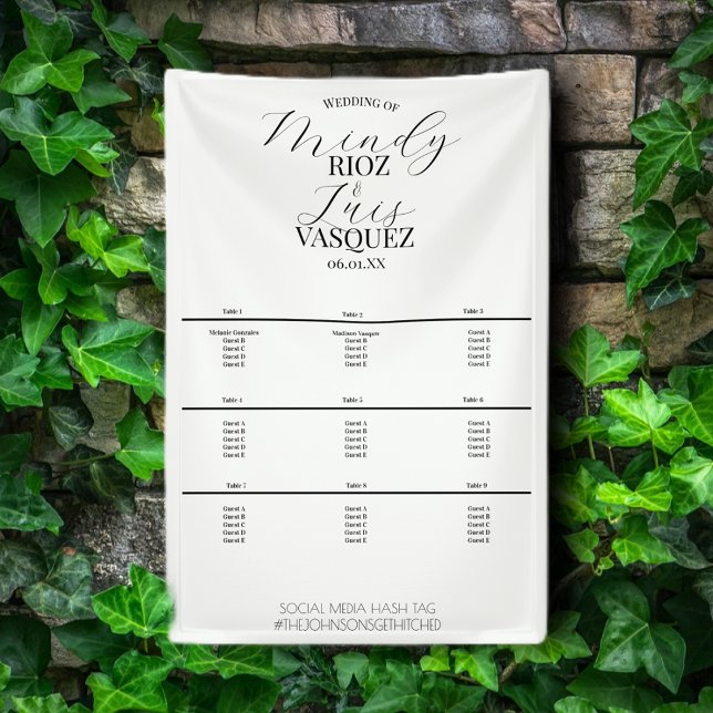 Banderoles Simple Wedding Script Black Menu (Créateur téléchargé)