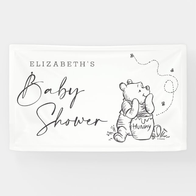 Banderoles Simple Winnie the Pooh Baby Shower (Horizontal)