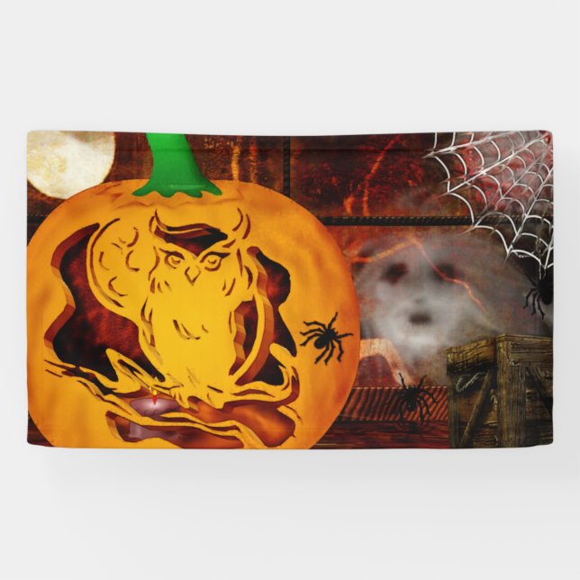 Banderoles Sirens Haunted Halloween Citrouille Carving (Horizontal)