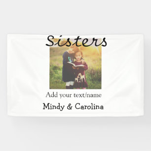 Banderoles Sisters besties BFF ajouter nom de la photo nom fa