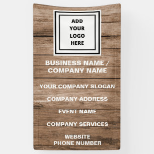 Banderoles Site Web promotionnel Rustic Custom Business Logo