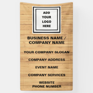 Banderoles Site Web promotionnel Rustic Wood Business Logo