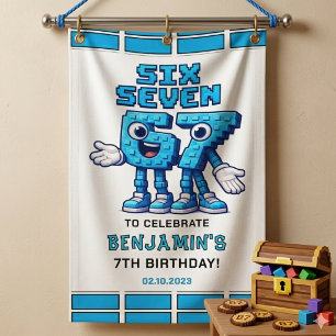 Banderoles Six Seven Meme 7e Anniversaire Drôle Tendance