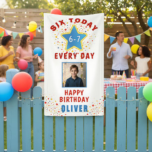 Banderoles Six Today 6 7 Every Day Meme Photo 6e Anniversaire