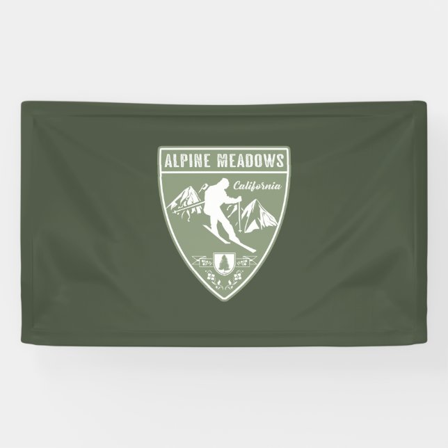 Banderoles Ski alpin de Californie (Horizontal)