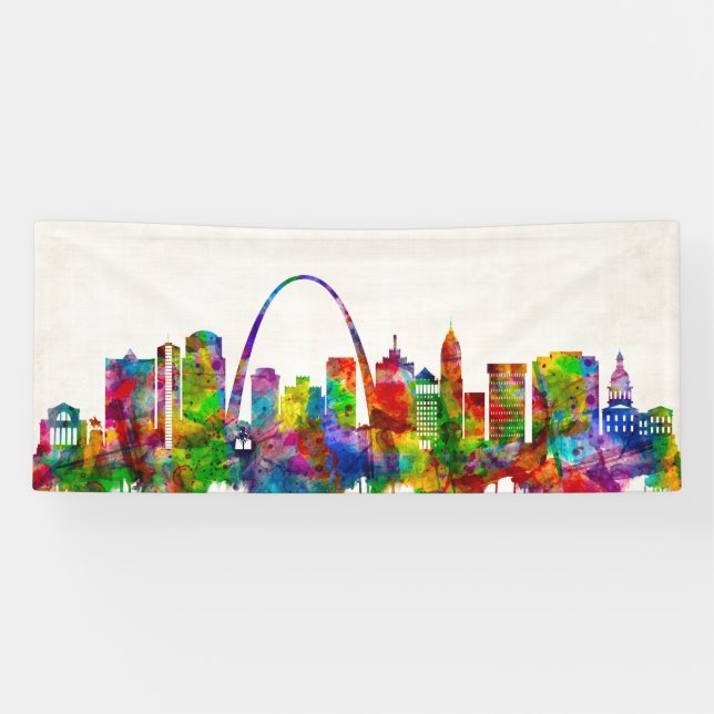 Banderoles Skyline de Saint-Louis Missouri (Horizontal)
